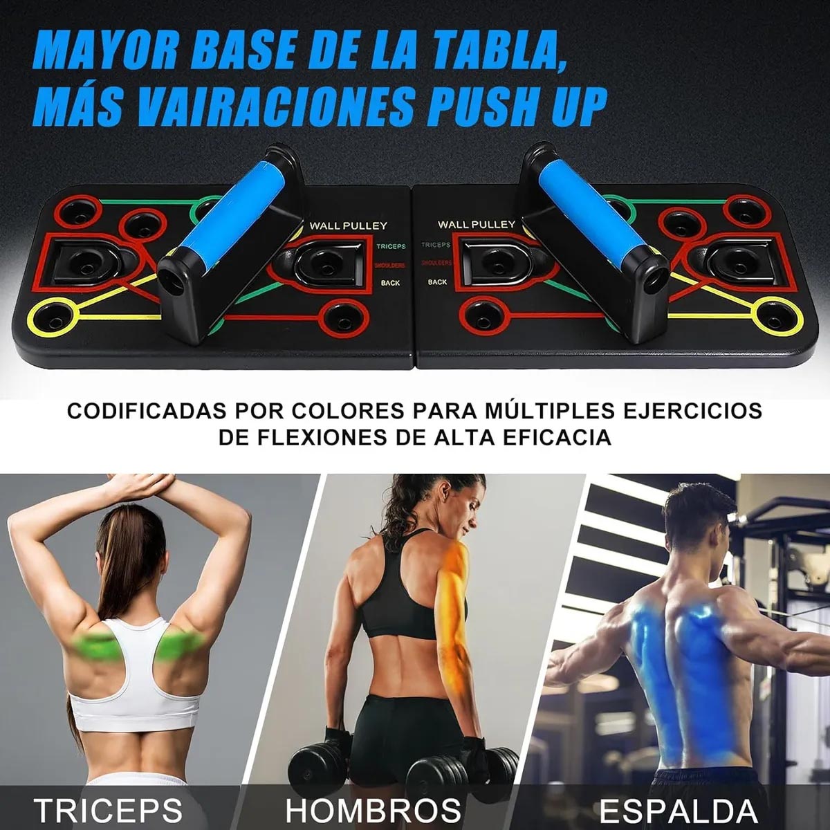 Miniatura 7 de Tablero Push Up Lagartijas Flexiones